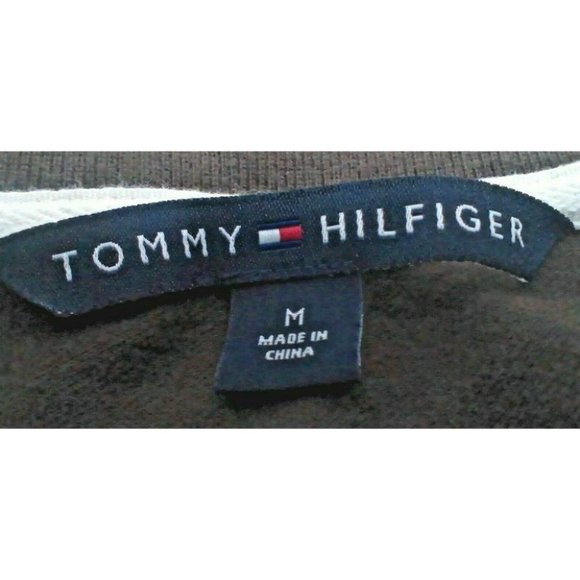Tommy Hilfiger Unisex Collar Shirt Long Sleeve Top Button Taper Cut Brown Size M - Picture 4 of 16
